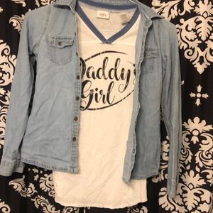 cute set arizona jean co button up and daytrip tee